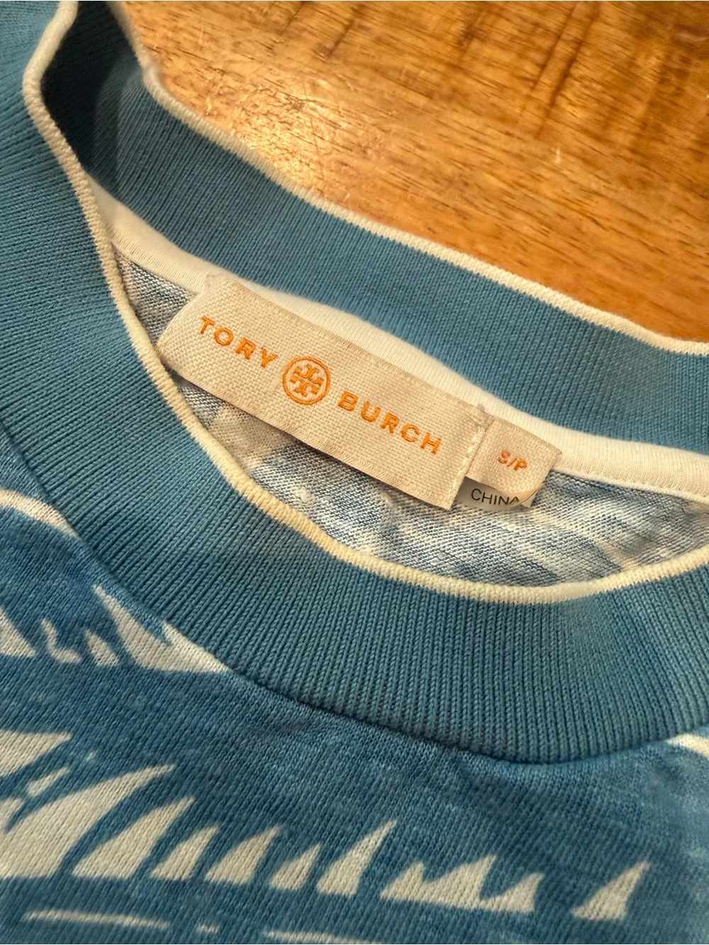 Tory Burch blue linen